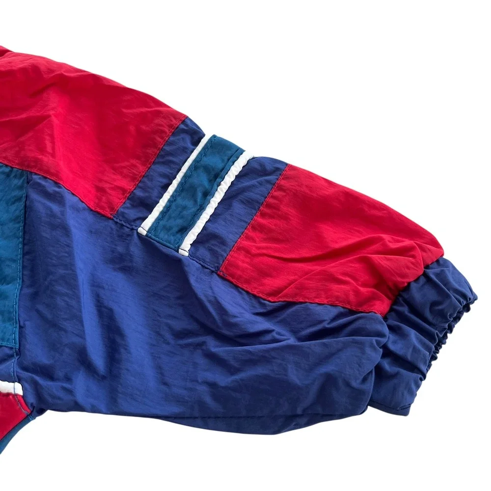 Vintage Weather Tamer 18M Blue Red 1999 Cyber Space Windbreaker Outerwear Jacket